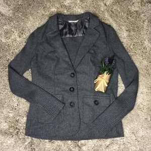 CAbi Grey Sweater Jacket